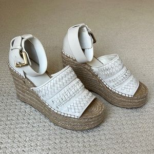 White Marc Fisher wedges